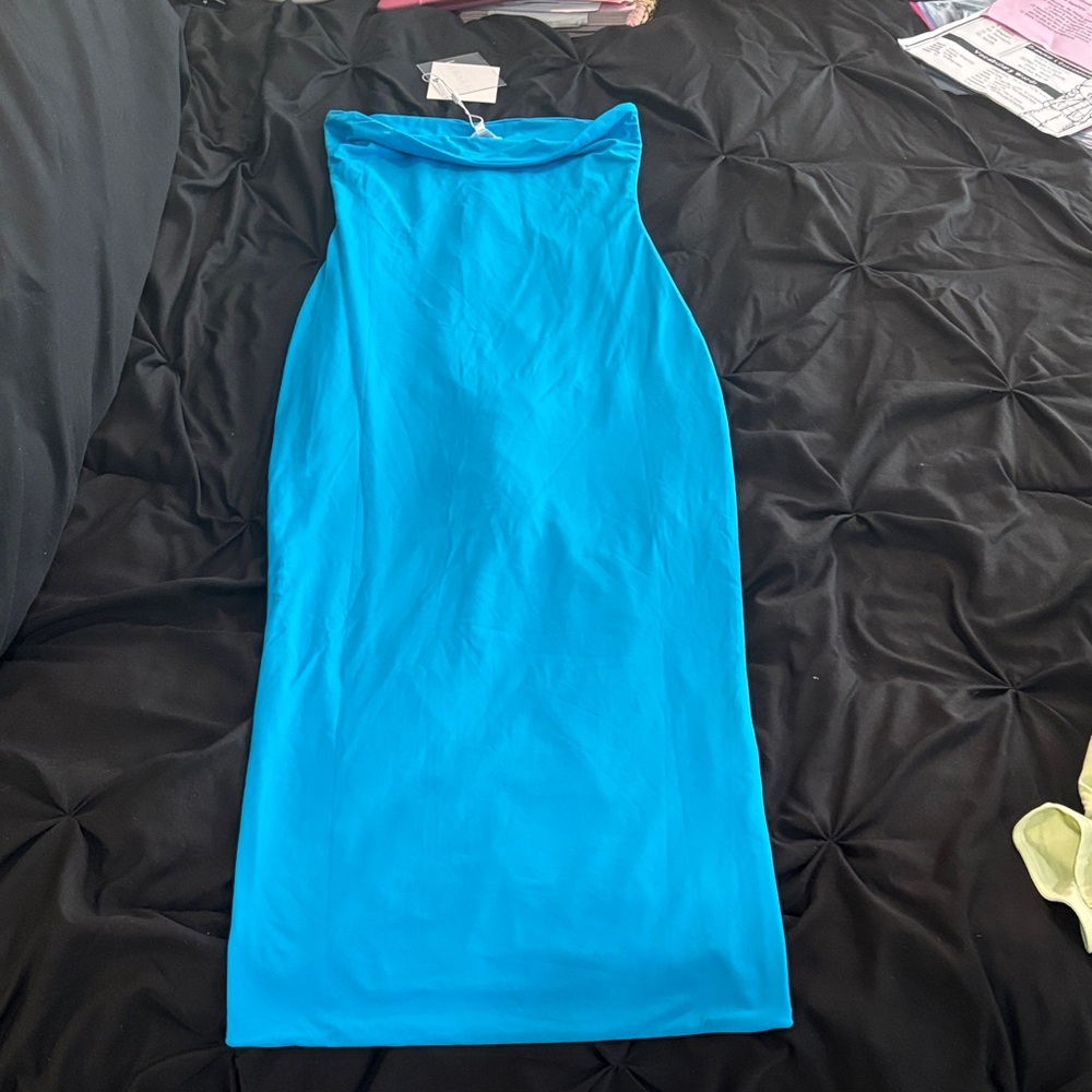 Meshki Vibrant Blue Strapless Dress